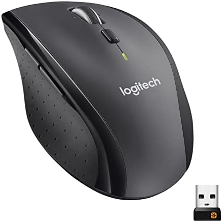 Logitech M705 Marathon Wireless Mouse, Gaming Mouse Wireless, 2.4 GHz USB-A Receiver, 5-Programmable Buttons, 3-Year Battery, PC, Mac, Laptop, Chromebook - Black