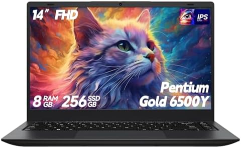 BLUEING Laptop Computer, 8GB RAM 256GB SSD, Laptop with Gold 6500Y (Beat N5095, Up to 3.4GHz), 14 Inch FHD IPS Display, Type-C, HDMI, USB3.2, BT5.2, WiFi 5, Laptops