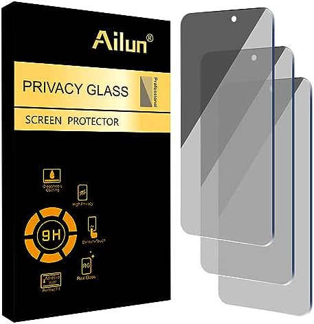 Ailun Privacy Screen Protector for iPhone 16 Plus/ 15 Plus/ 15 Pro Max 6.7 Inch 3 Pack Tempered Glass Anti Spy Private