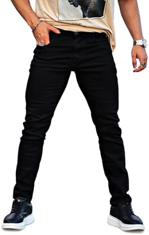 Heyfanee Mens Slim Fit Jeans Stretch Denim Pants for Men