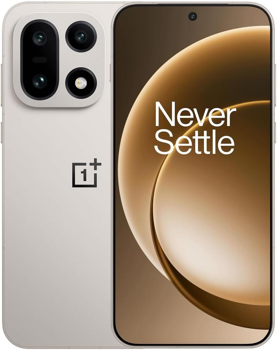OnePlus 15, 16GB RAM + 512GB Storage, Dual-SIM, Unlocked Android Smartphone, Snapdragon 8 Elite Gen 5, 7300mAh Battery, Sand Storm