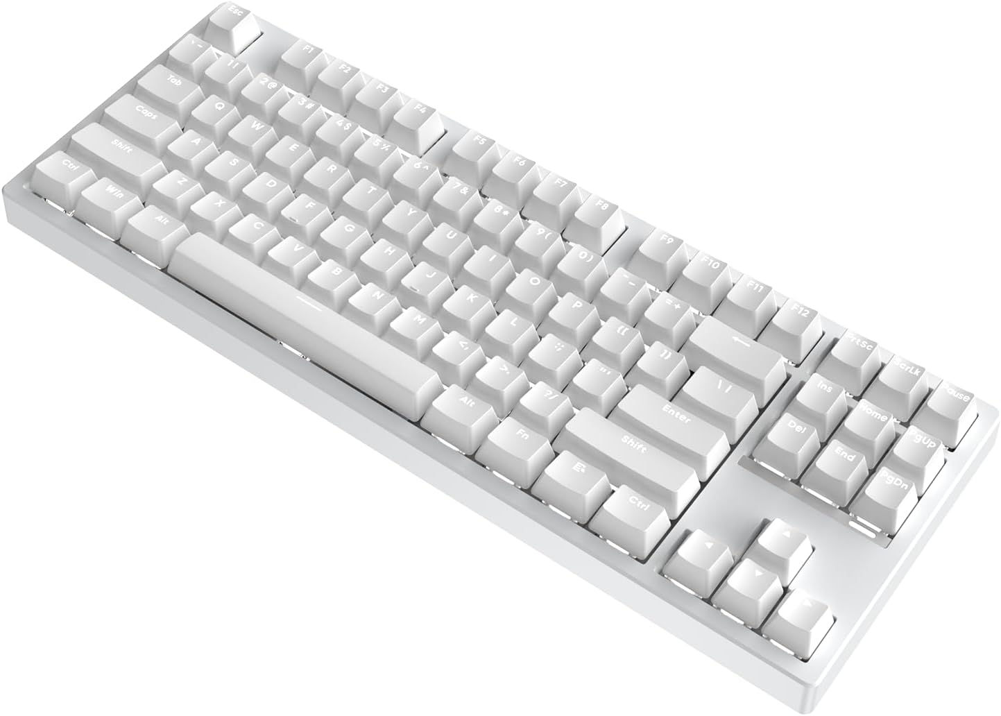 IROK FE87 V2 Wired TKL Layout Mechanical Keyboard, Support SODC, Gasket Structure, Hot Swappable, Gaming Keyboard (White\/Twilight Smoke Switch)