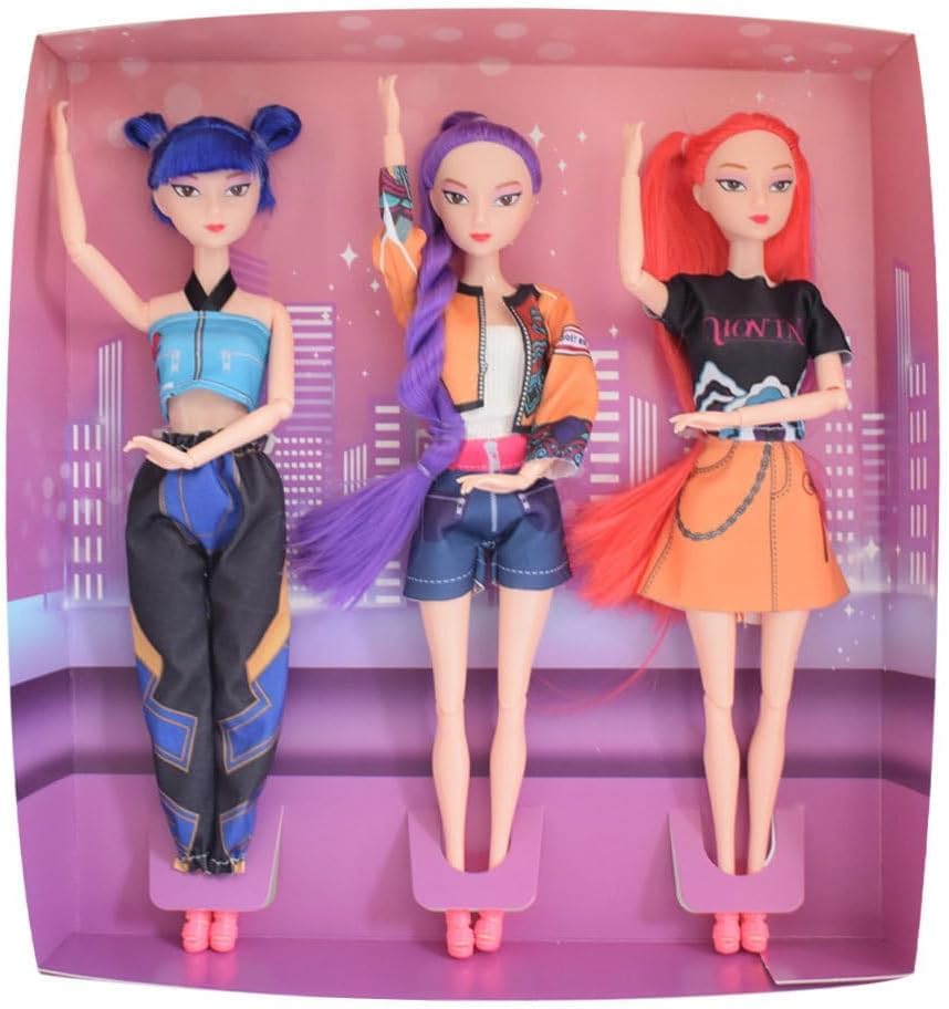 Demon Hunters 11.5'' Fashion Doll for,Articulated Girl Group Doll,Perfect Christmas and Birthdays Toy Gift for Girls Fans (03)
