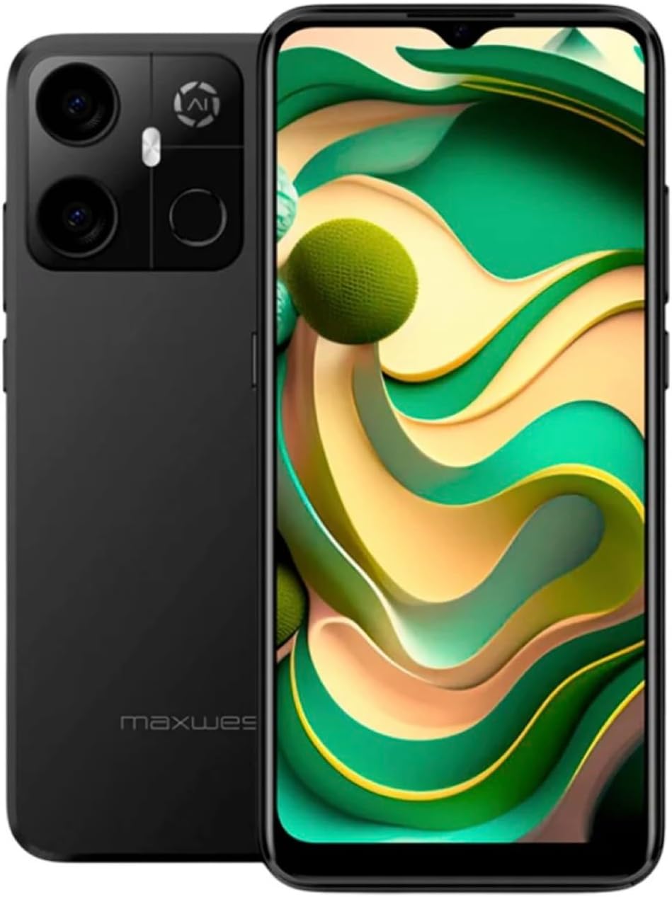 Maxwest Gravity G64 Smartphone, 6.57-inch HD+ Display, 16MP AI Camera - 64GB Storage - 8GB RAM, Face Unlock, Black, Blue, Silver, Mint
