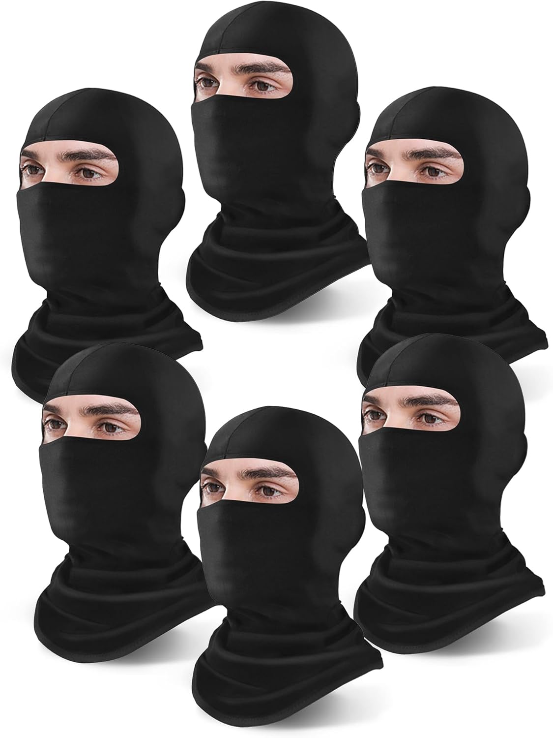 Xeoxarel 6 Pack Balaclava Ski Mask for Men\/Women, Full Face Cover
