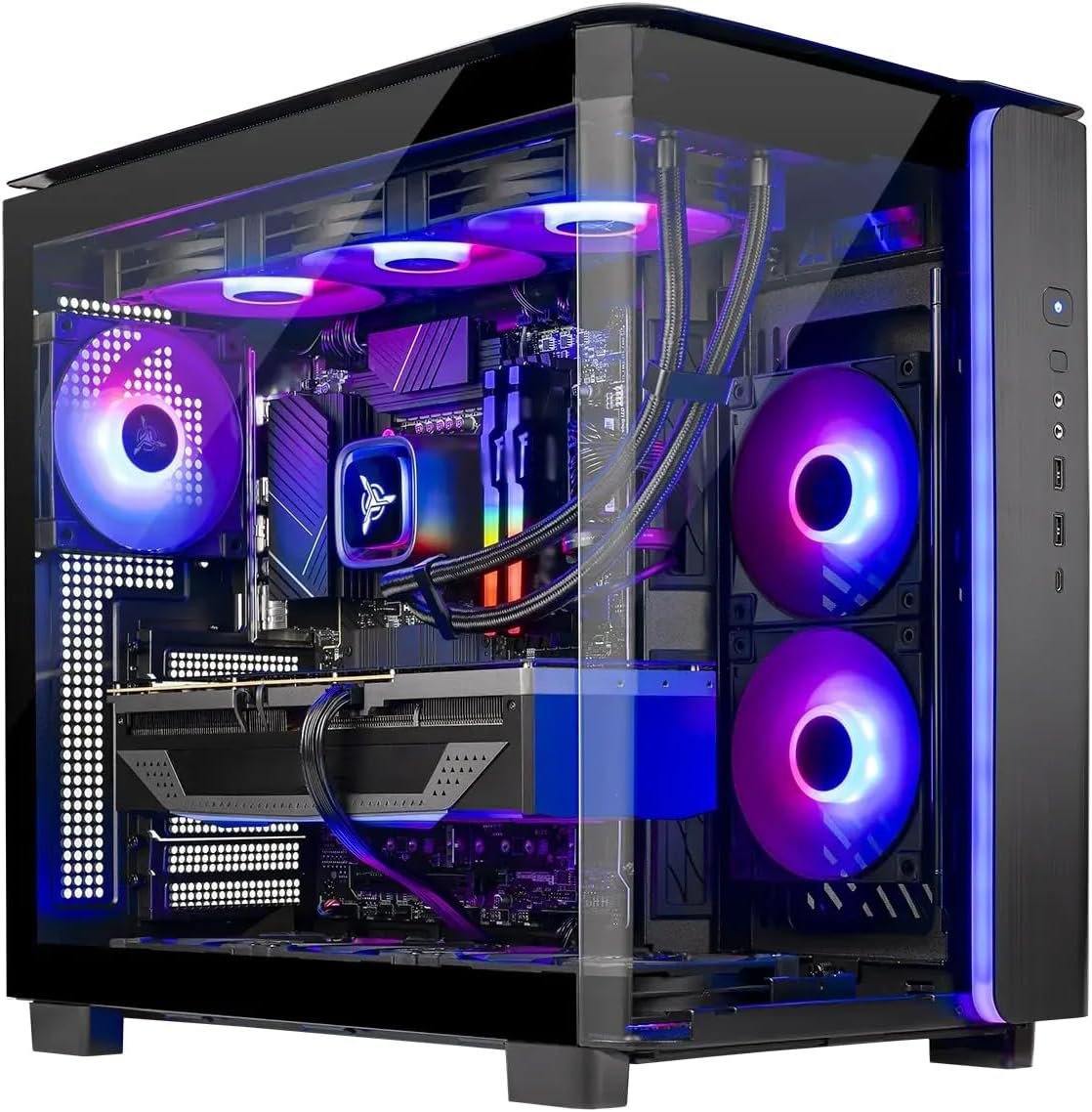Skytech Gaming King 95 Desktop PC, Ryzen 7 7800X3D 4.2 GHz (5GHz), AMD RX 9070XT 16GB, 1TB Gen4 NVMe SSD, 32GB DDR5 RAM 5600 RGB, 850W Gold PSU, 360mm ARGB AIO, Wi-Fi, Win 11