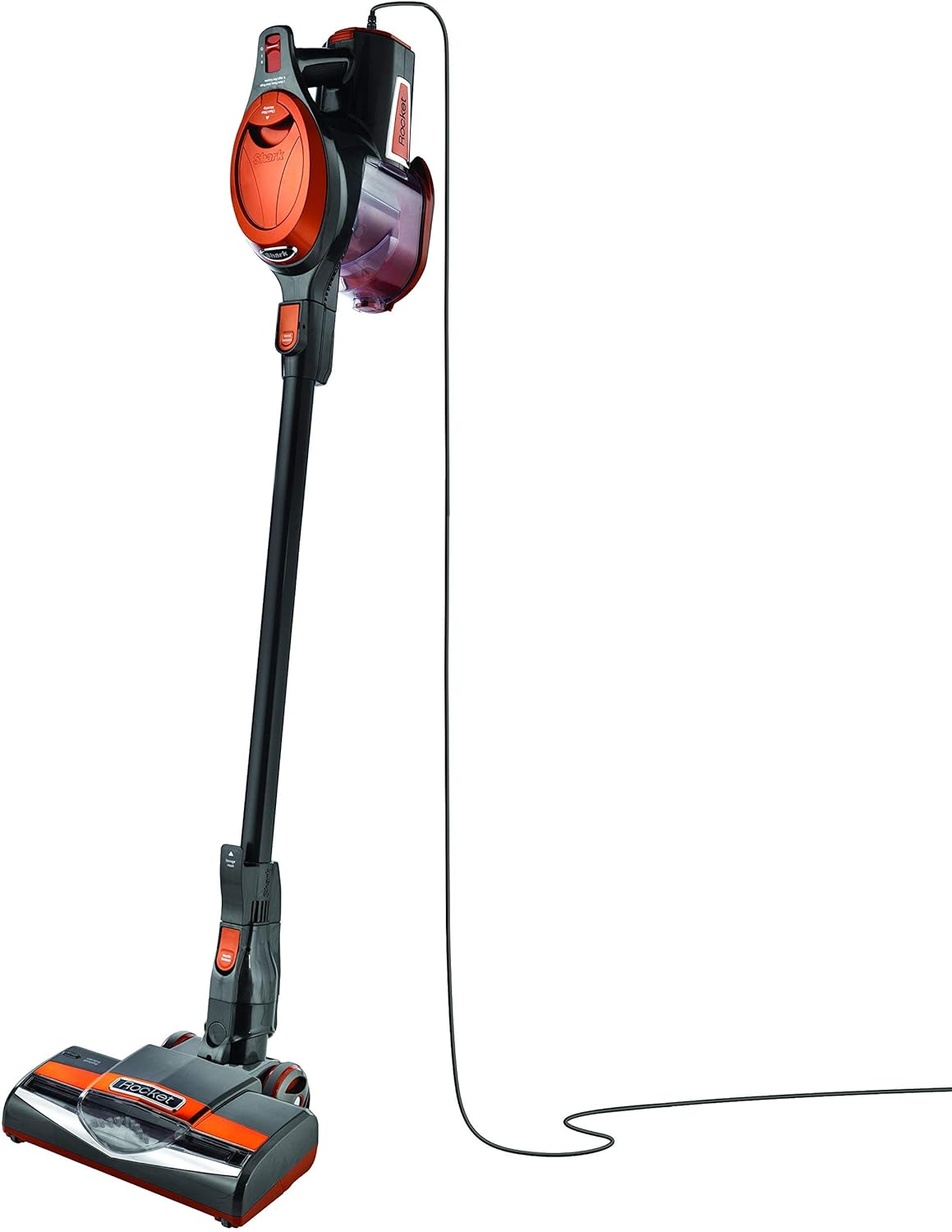 Shark Rocket Ultra-Light Corded Bagless Vacuum for Carpet and Hard Floor Cleaning with Swivel Steering (HV301), Gray\/Orange