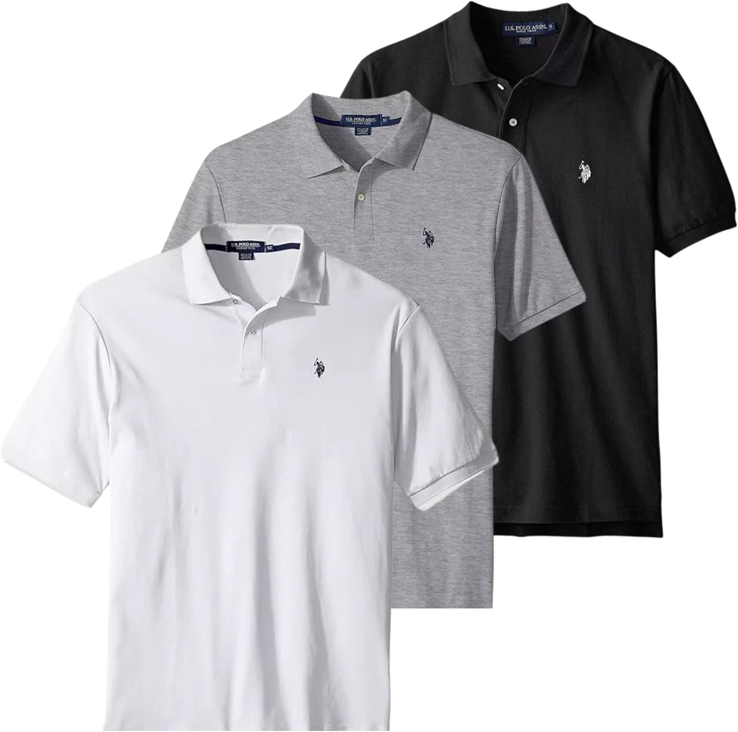 U.S. Polo Assn. 3 Pack Men's Classic Polo Shirt