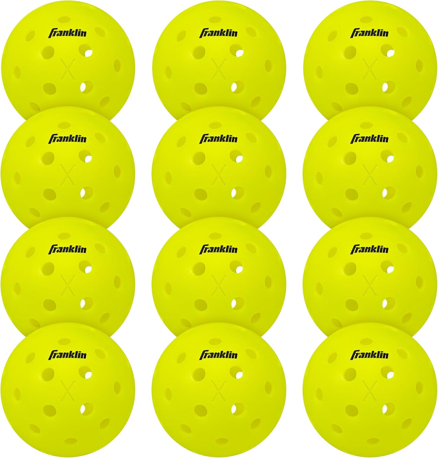 Franklin Sports X-40 Outdoor Pickleballs - Official Ball of USA Pickleball, APP Tour + US Open - Regulation Size