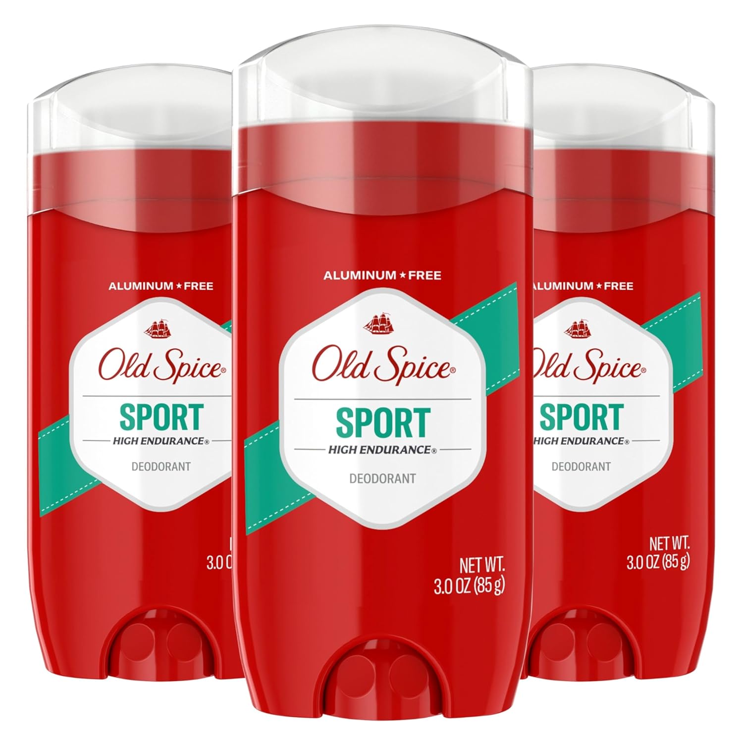 Old Spice Aluminum Free Deodorant For Men, High Endurance, 24\/7 Sweat Defense &amp; Odor Protection to Eliminate Odors, 24\/7 Freshness &amp; Lasting Scent, Sport Scent, 3.0 oz (Pack of 3)